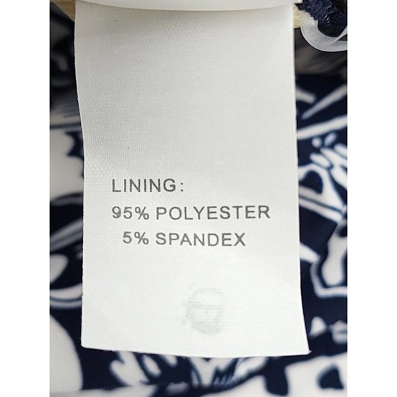 Septangle Plus Size 24W Tankini Swimsuit Blue Adjustable Padded Bra Paisley - Picture 12 of 12